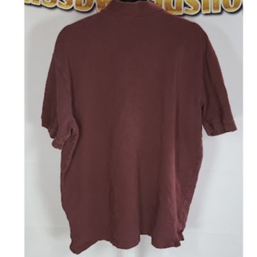 Eddie Bauer Maroon Short Sleeve Cotton Polo Shirt Size XL - Picture 2 of 5